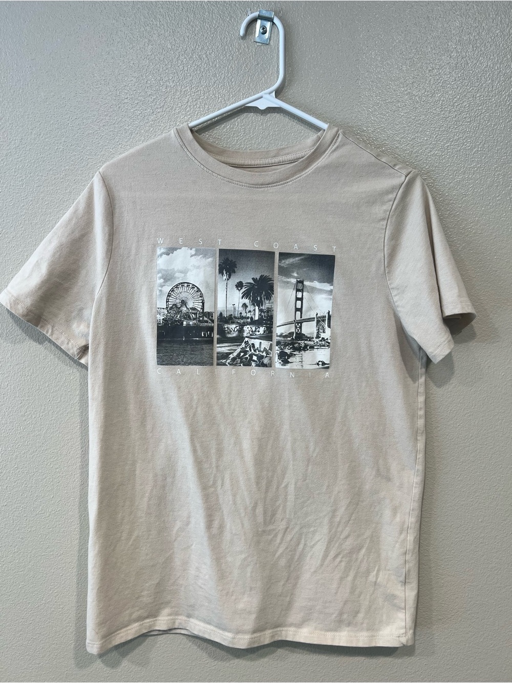 Cat & Jack Beige West Coast Photo Panel Tee